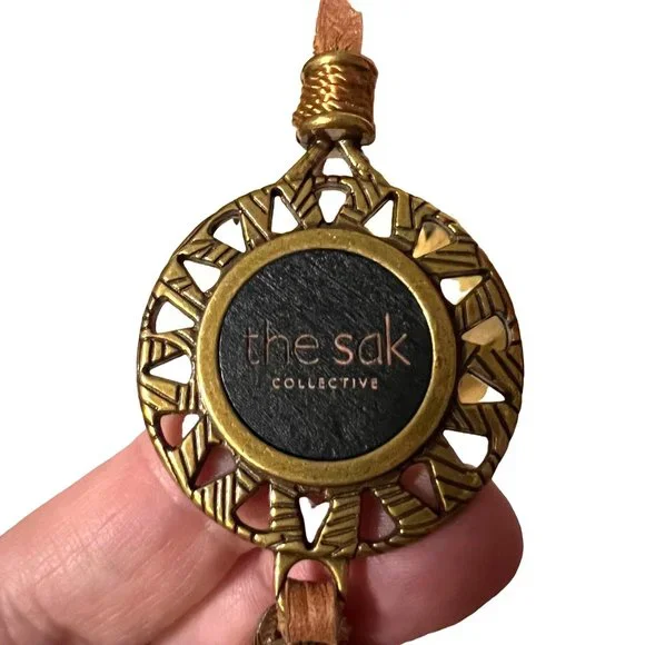 Vintage THE SAK COLLECTIVE Yellow Leather Hobo Shoulder Bag - Picture 10 of 16